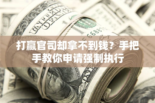 北京打赢官司却拿不到钱？手把手教你申请强制执行