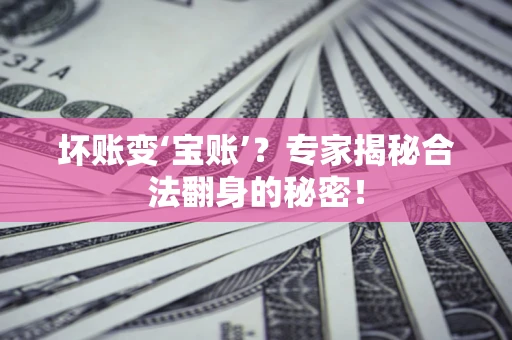 北京坏账变‘宝账’？专家揭秘合法翻身的秘密！